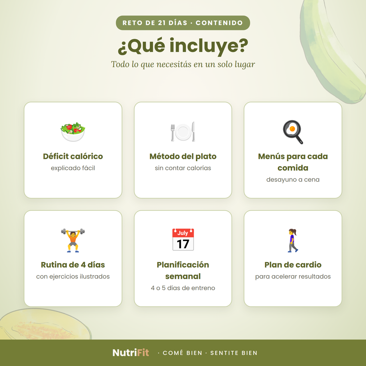 Reto NutriFit 21 Días: Plan de Alimentación y Entrenamiento