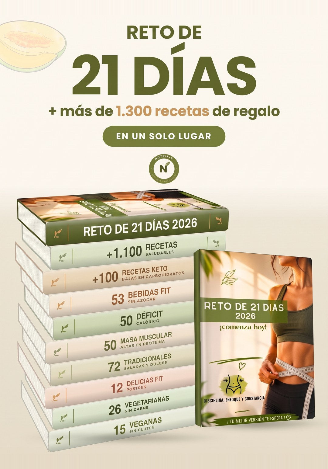 Reto NutriFit de 21 días + más de 1.300 recetas de regalo